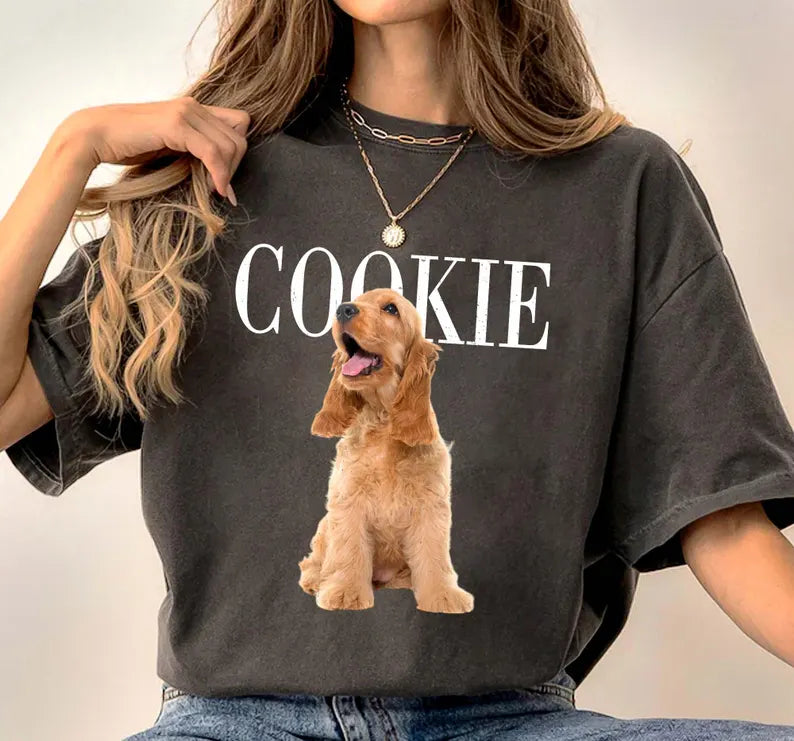 Custom Pets Photo Shirt, Custom Pets Comfort Colors Shirt, Custom Cat Dog Shirt, Personalized Pet Shirt, Bootleg Shirt, Dog Remembrance Gift
