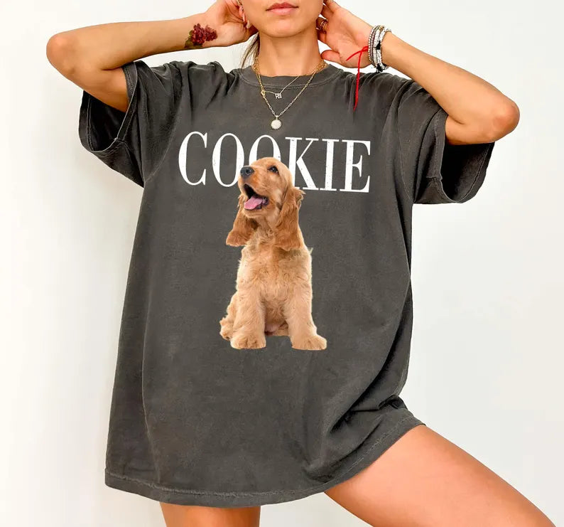 Custom Pets Photo Shirt, Custom Pets Comfort Colors Shirt, Custom Cat Dog Shirt, Personalized Pet Shirt, Bootleg Shirt, Dog Remembrance Gift