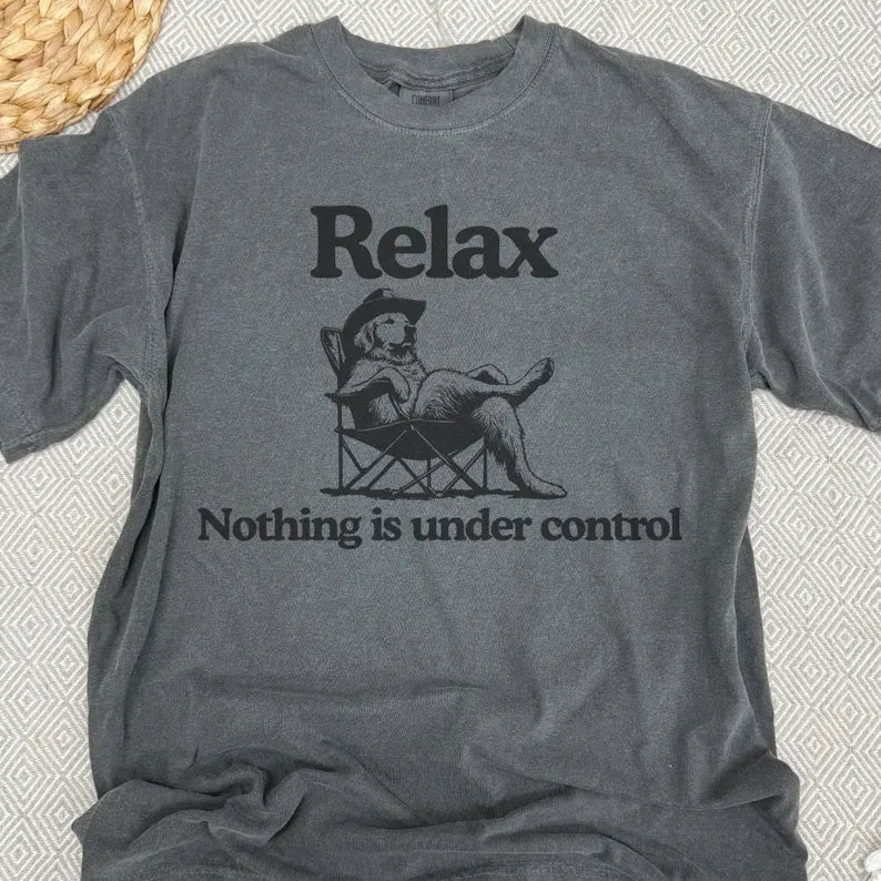 Chill Golden Retriever Vintage Shirt - Relax Nothing Is Under Control Golden Retriever Tee, Golden Mom Tee, Golden Dad Shirt, Goldie Dog T