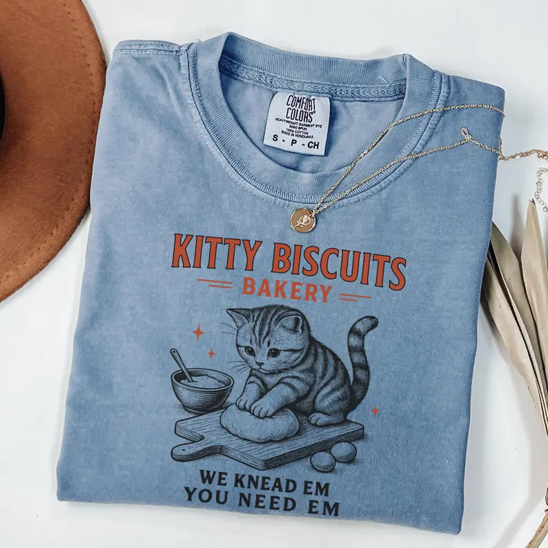Comfort Colors Cat Shirt Funny Cat Shirt Sourdough Shirt Cat Meme Shirt Cat T Shirt Biscuit Shirt Bakery Tee Kitty Lover Gift Tee