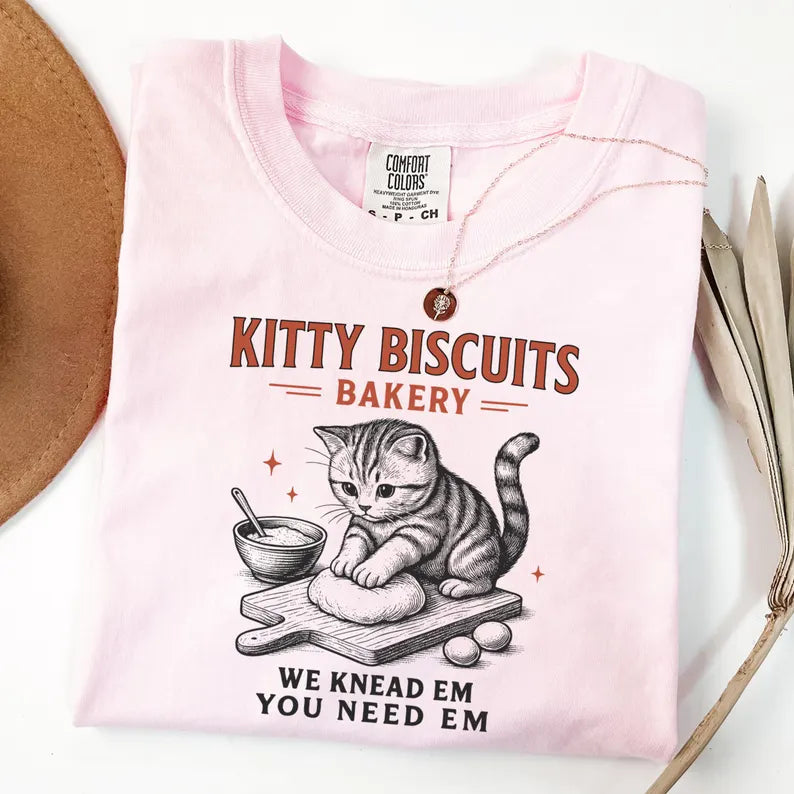 Comfort Colors Cat Shirt Funny Cat Shirt Sourdough Shirt Cat Meme Shirt Cat T Shirt Biscuit Shirt Bakery Tee Kitty Lover Gift Tee