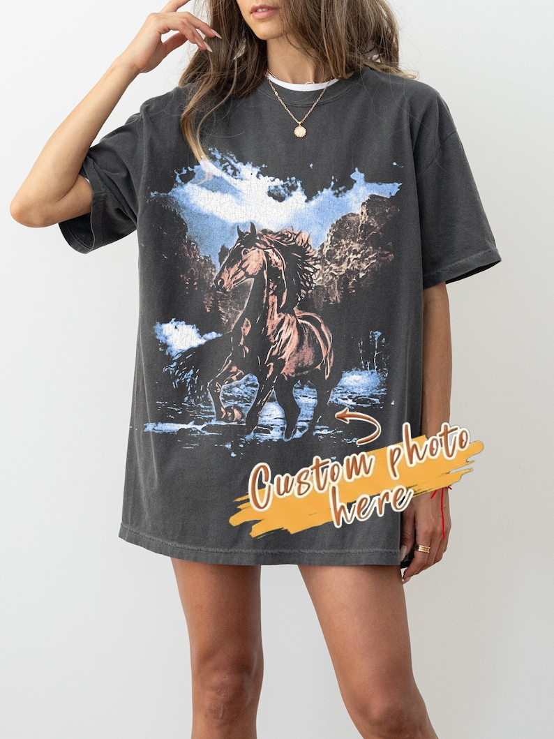 Vintage Horse Graphic T-Shirt, 90s Distressed Horse Shirt, Retro Western Tee, Horse Lover Gift Equestrian Shirt, Vintage Horse Shirt, Rodeo