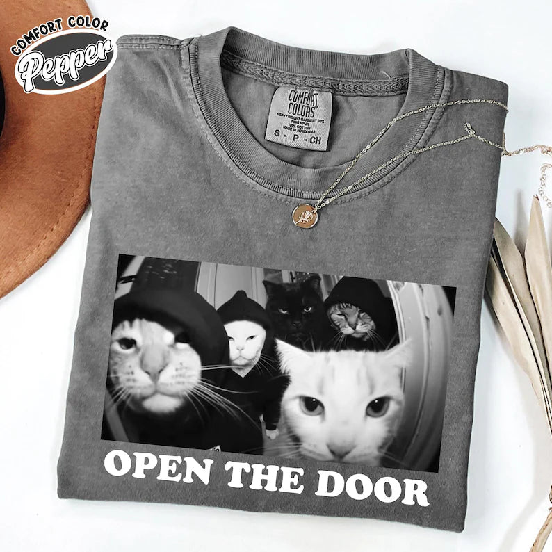 Funny Cat Gang Comfort Colors Shirt: Sarcastic Cat Meme Tee