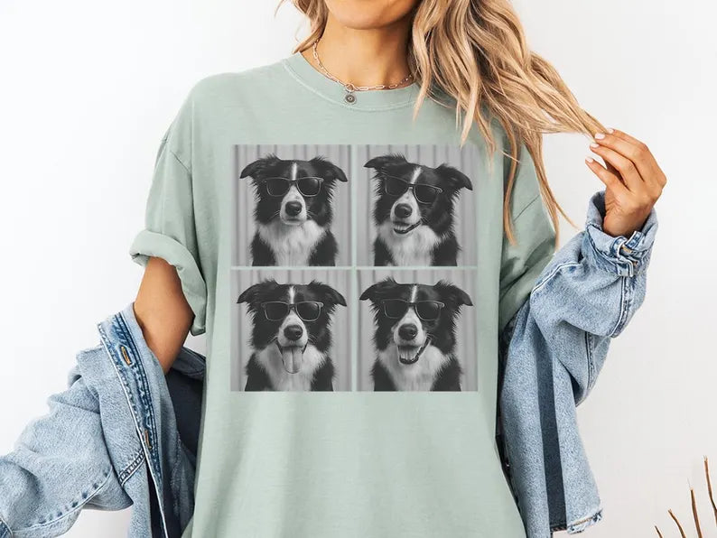 Border Collie Shirt, Photobooth Border Collie Dog Tshirt, Funny Dog Comfort Colors Shirt, Border Collie Lover Gifts, Border Collie Mom Gift