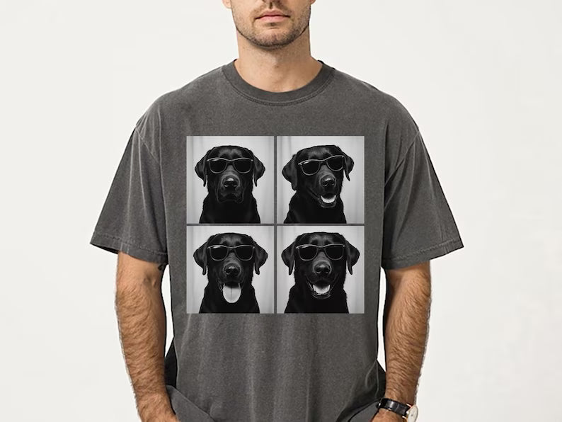 Black Labrador Shirt, Photobooth Black Lab Dog Tshirt, Funny Dog Comfort Colors Shirt, Labrador Retriever Lover Gifts, Dog Mom Gift