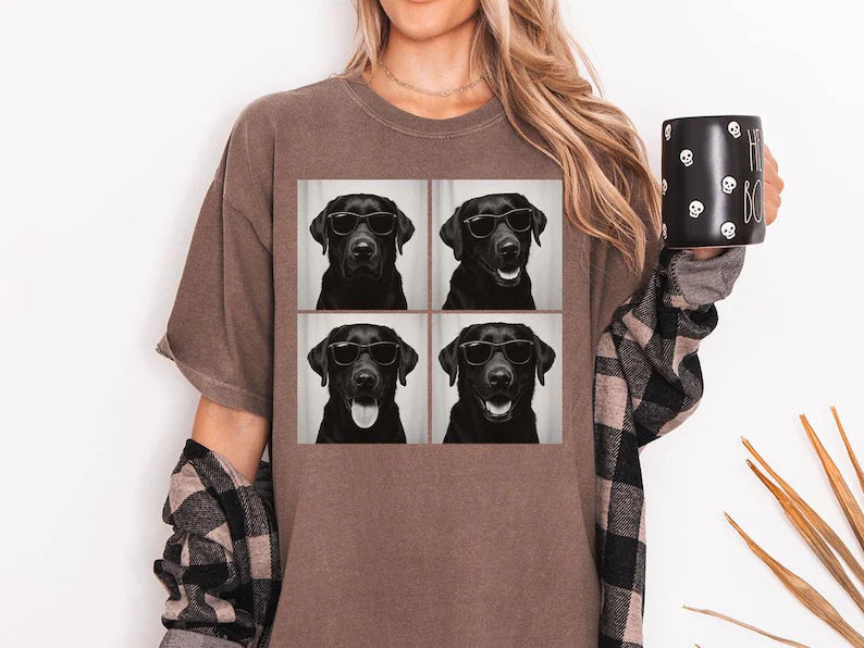 Black Labrador Shirt, Photobooth Black Lab Dog Tshirt, Funny Dog Comfort Colors Shirt, Labrador Retriever Lover Gifts, Dog Mom Gift