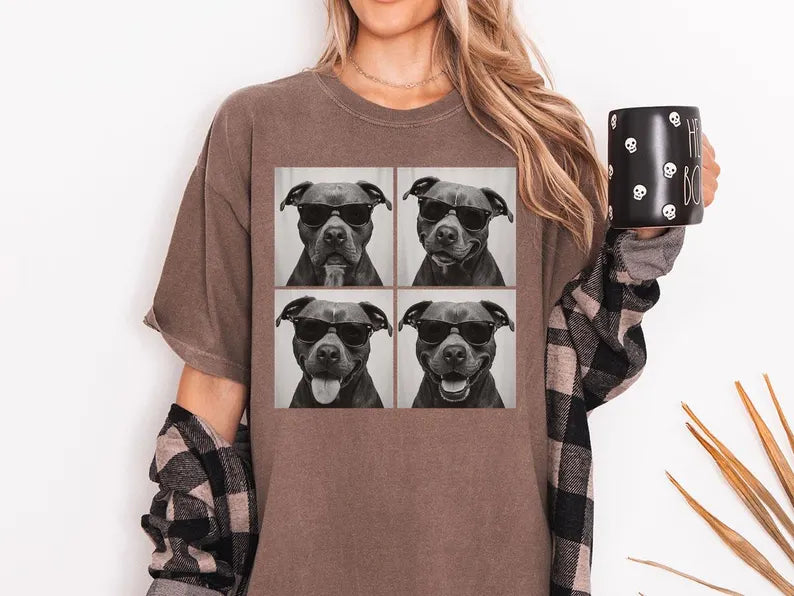 Pit Bull Shirt, Photobooth Pittie Dog Tshirt, Funny Dog Comfort Colors Shirt, Pitbull Lover Gifts, Pittie Mom Gift