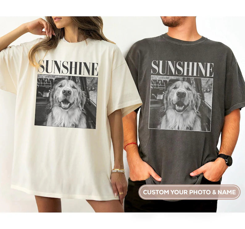 Custom Pet Photo Shirt, Personalized Comfort Colors Pet Shirt, Customized Picture Pet Shirt