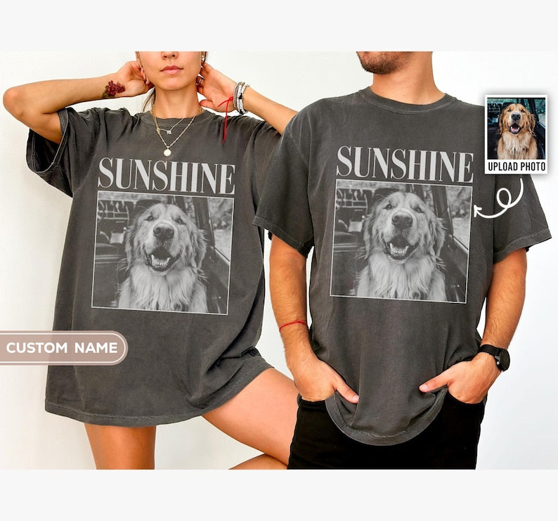 Custom Pet Photo Shirt, Personalized Comfort Colors Pet Shirt, Customized Picture Pet Shirt