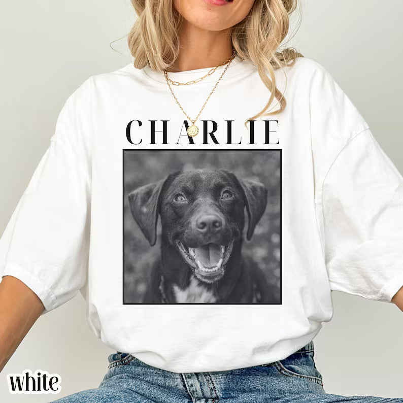 Custom Pet Photo Comfort Colors Shirt Personalized Pet Shirt Dog Cat Picture Tshirt Dog Lover Gift Funny Cat TeePet Loss Memorial Gift
