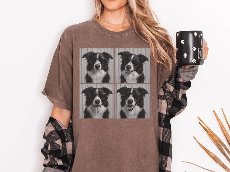 Border Collie Shirt, Photobooth Border Collie Dog Tshirt, Funny Dog Comfort Colors Shirt, Border Collie Lover Gifts, Border Collie Mom Gift