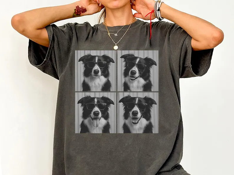 Border Collie Shirt, Photobooth Border Collie Dog Tshirt, Funny Dog Comfort Colors Shirt, Border Collie Lover Gifts, Border Collie Mom Gift