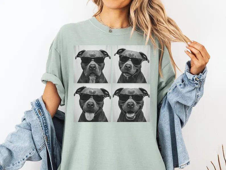 Pit Bull Shirt, Photobooth Pittie Dog Tshirt, Funny Dog Comfort Colors Shirt, Pitbull Lover Gifts, Pittie Mom Gift