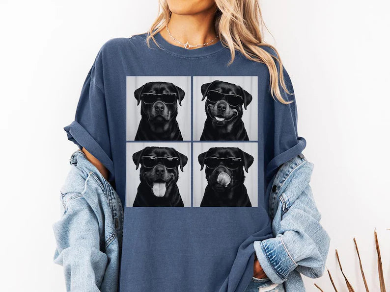 Rottweiler Shirt, Photobooth Rottie Dog Tshirt, Funny Dog Comfort Colors Shirt, Rottweiler Lover Gifts, Dog Mom Gift