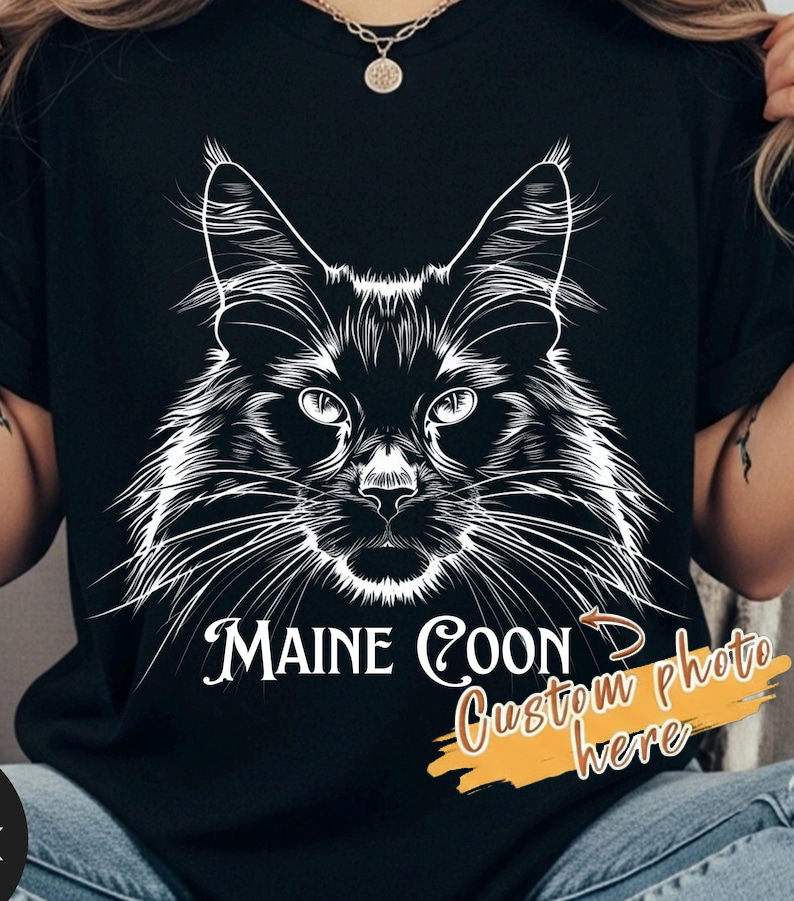 Maine Coon Shirt | Large Cat T-Shirt | Feline Graphic Tee | Pet Lover Gift | Big Fluffy Cat Comfort Colors Unisex Top