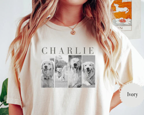 Custom Golden Retriever Shirt, Personalized Pet Photo Golden Retriever Lover Gift, Dog Mom Gift