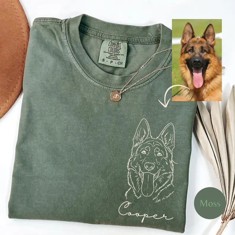 Custom Pet Face , Personalised Pet Photo Shirt, Custom Portrait Pet Shirt, Dog Lover Gift, Cat Lover Gift, Pet Memorial Gift Sweatshirt