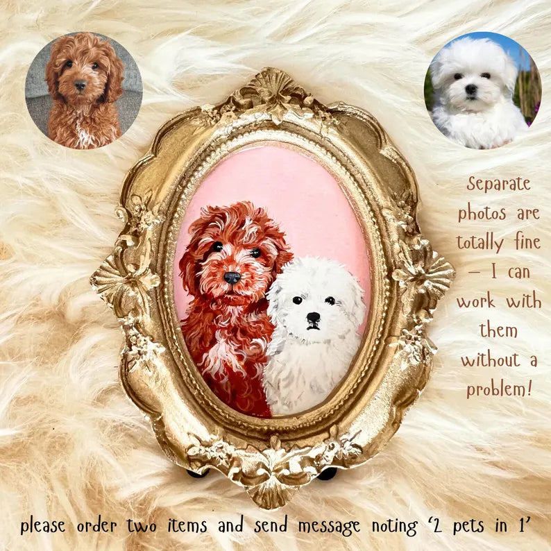 Handmade Acrylic Pet Painting, Cat Custom Pet Portrait from Photo, Dog Portrait