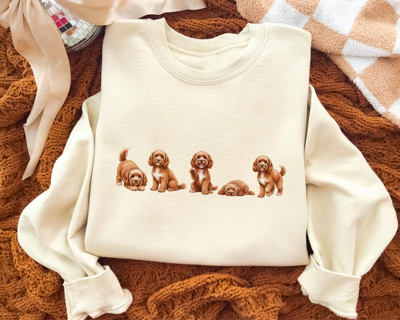Cavapoo Mom Custom Sweatshirt | Dog Name Crewneck | Personalized Cavapoo Lover Gift