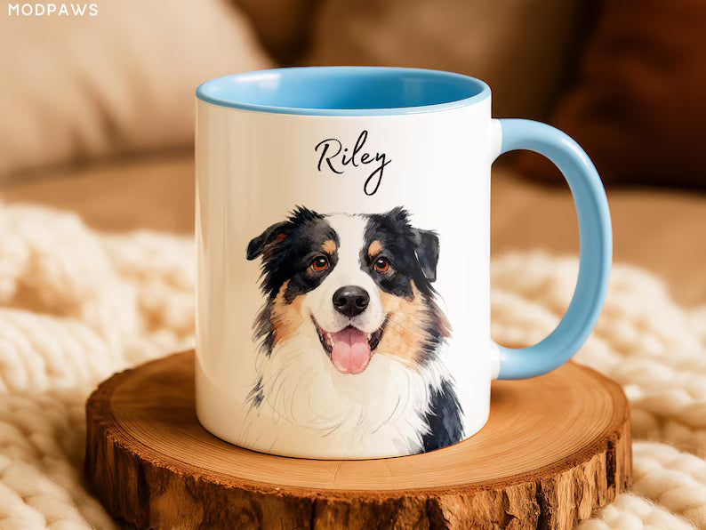 Custom Pet Mug Using Pet Photo + Name Custom Dog Mug Dog Coffee Cup Personalized Pet Mugs Dog Mom Mug Personalized Cat Dad Mug New Dog Mug