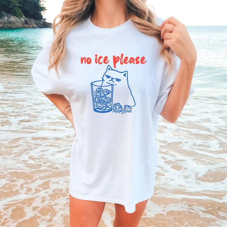 No Ice Shirt with Cat, Pro Immigration Tee, Social Justice, Feminist Top, Comfort Colors T-Shirt