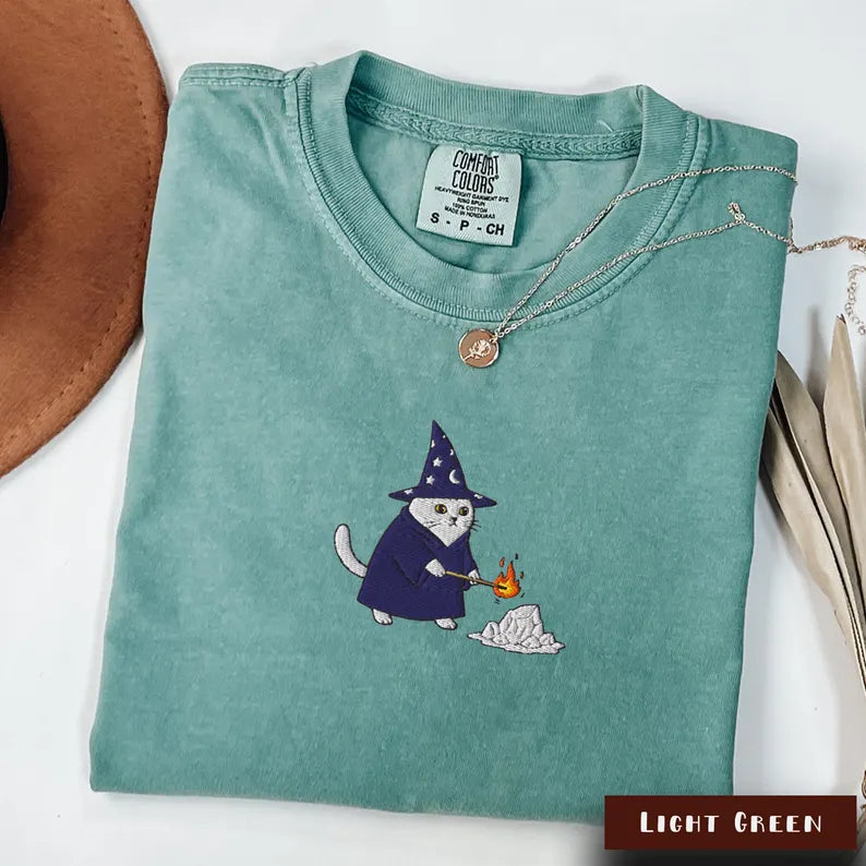 Embroidered Anti ICE Cat Shirt, Abolish ICE Pro Immigration Comfort Colors® Retro Funny Tshirt, Anti Fascism Anti ICE Chinga La Migra Gift