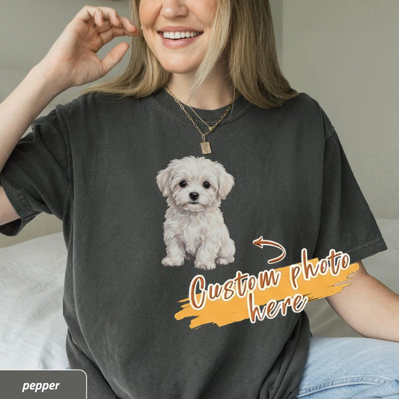 Maltese Puppy Comfort Colors® Shirt | National Puppy Day Breed Tee, Watercolor Style | Gift for Dog Mom Dad, Vet Tech