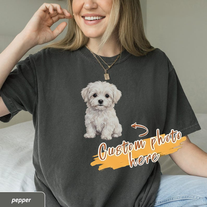 Maltese Puppy Comfort Colors® Shirt | National Puppy Day Breed Tee, Watercolor Style | Gift for Dog Mom Dad, Vet Tech