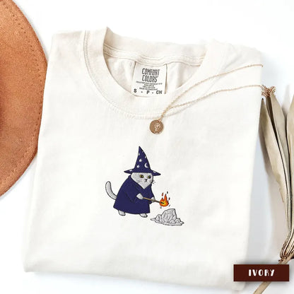 Embroidered Wizard Cat Melting ICE Shirt - Pro Immigration Cat Tee With Custom Pet Option - Cat Lover Gift