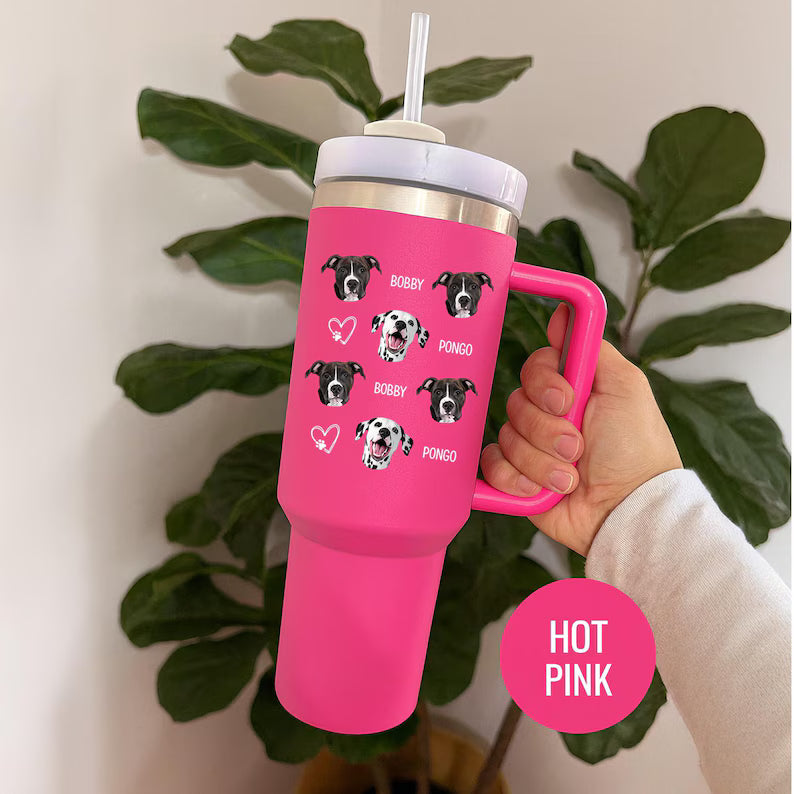 Custom Pet Photo Tumbler – Personalized Dog or Cat Keepsake Gift