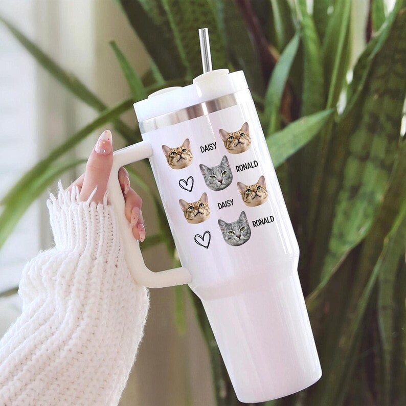 Custom Pet Photo Tumbler – Personalized Dog or Cat Keepsake Gift