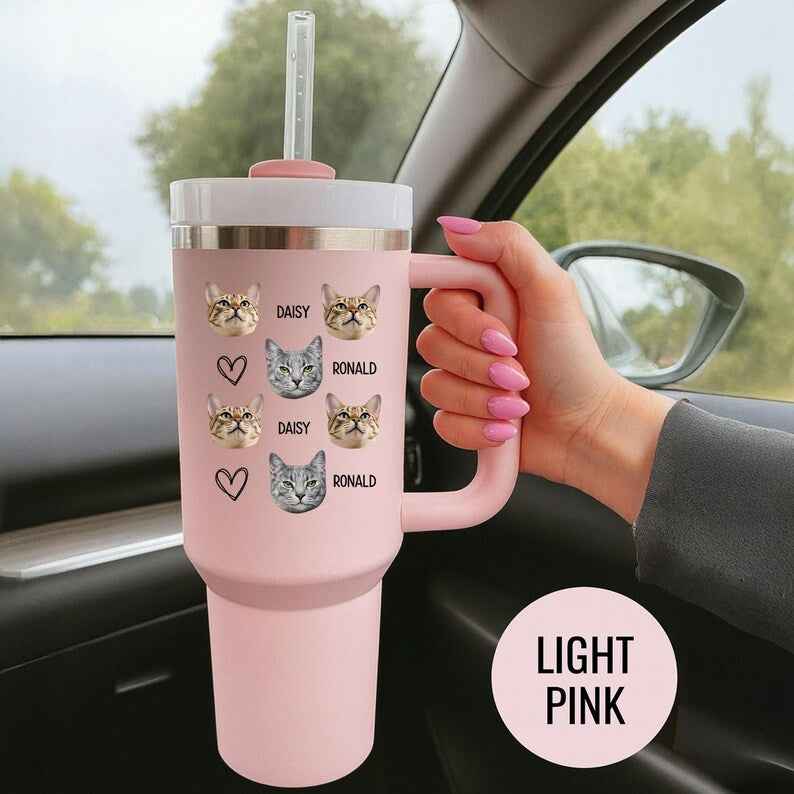 Custom Pet Photo Tumbler – Personalized Dog or Cat Keepsake Gift
