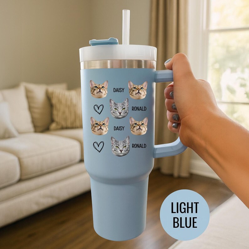 Custom Pet Photo Tumbler – Personalized Dog or Cat Keepsake Gift