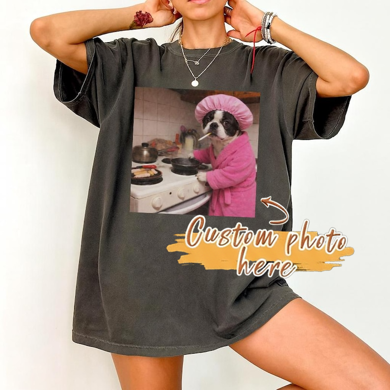 Funny Boston Terrier Shirt Smoking Dog Shirt GenZ 90s Grunge Y2K Photo Shirt Boston Terrier Iconic Bootleg Meme Dog Mom Funny Chaos Gift