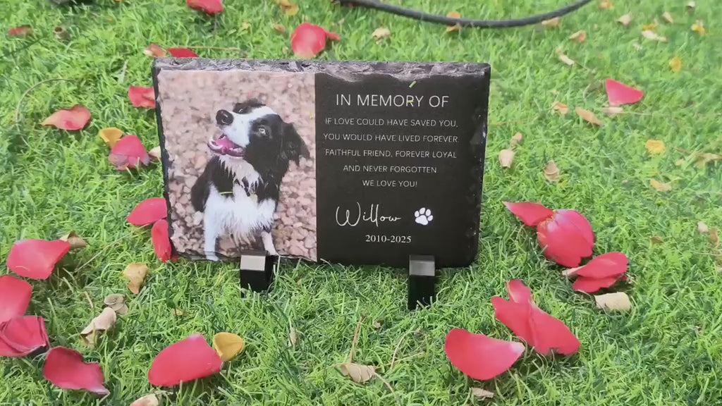 Personalized Photo Pet/Animal Memorial Stone, Engraved Remembrance Gift, Pet Grave Stone, Pet Memorial Gift
