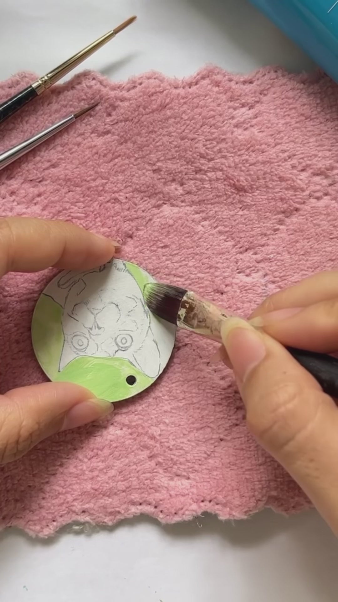 Hand-painted Pet Keychain, Custom Pet Portrait, Pet Gift, Art Keychain, Dog Cat Pet Keychain