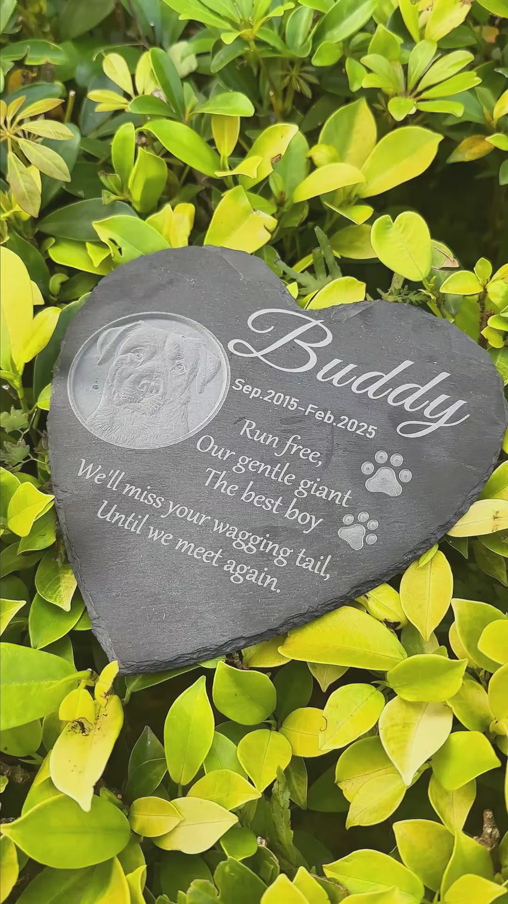 Personalized Photo Pet/Animal Memorial Stone, Engraved Remembrance Gift, Memorial Gifts